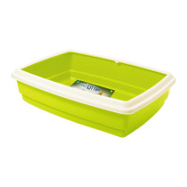 Georplast Jumbo Cat Litter Tray Easy To Clean, 54 x 40 x 14cm, Lime Green