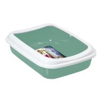 Georplast Junior Cat Litter Tray, 38 x 28 x 10.5cm, Green