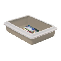 Georplast Max Cat Litter Tray, 43.5 x 34 x 11cm, Beige