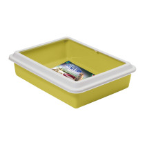 Georplast Max Cat Litter Tray, 43.5 x 34 x 11cm, Lime Yellow
