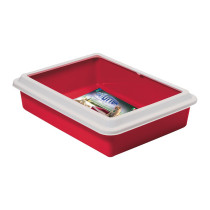 Georplast Max Cat Litter Tray, 43.5 x 34 x 11cm, Red