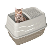 Georplast Salto Top Entry Cat Toilet, 56 x 40 x 38cm, Beige