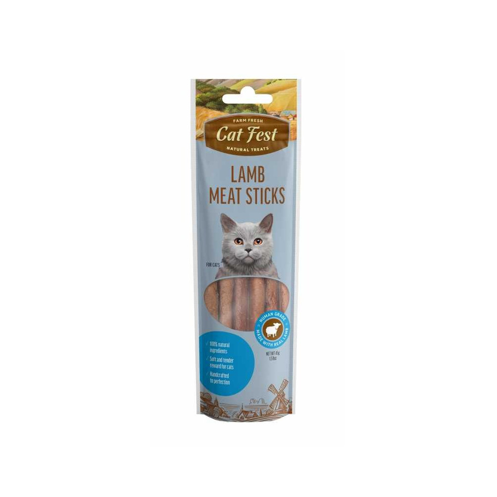 Cat Fest Farm Fresh Natural Lamb Meat Sticks For Cats, 45 Gram