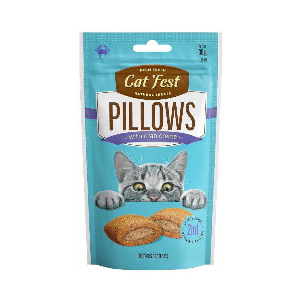 Cat Fest Farm Fresh Natural Pillows With Crab Cream Delicious Cat Treats, 30 Gram