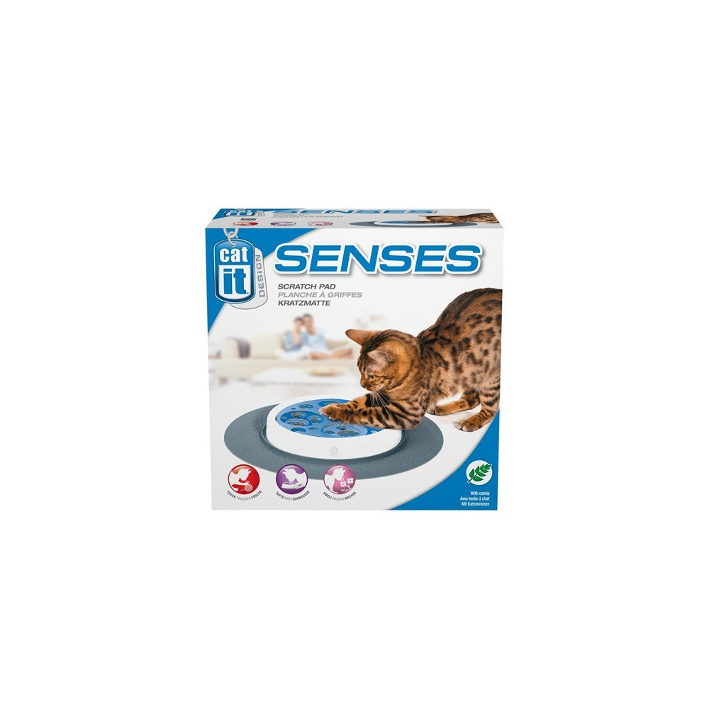 Catit Design Senses Scratch Pad Promoting Healthy Claws, Blue/White