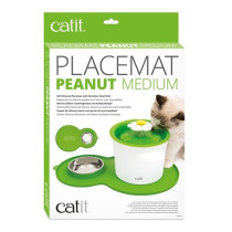 Catit Peanut Shape Placemat For Cats, Medium Size, Green