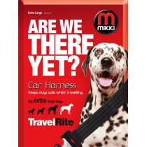Mikki Car Harness For Dogs, Red And Black Colour, Extra Large
