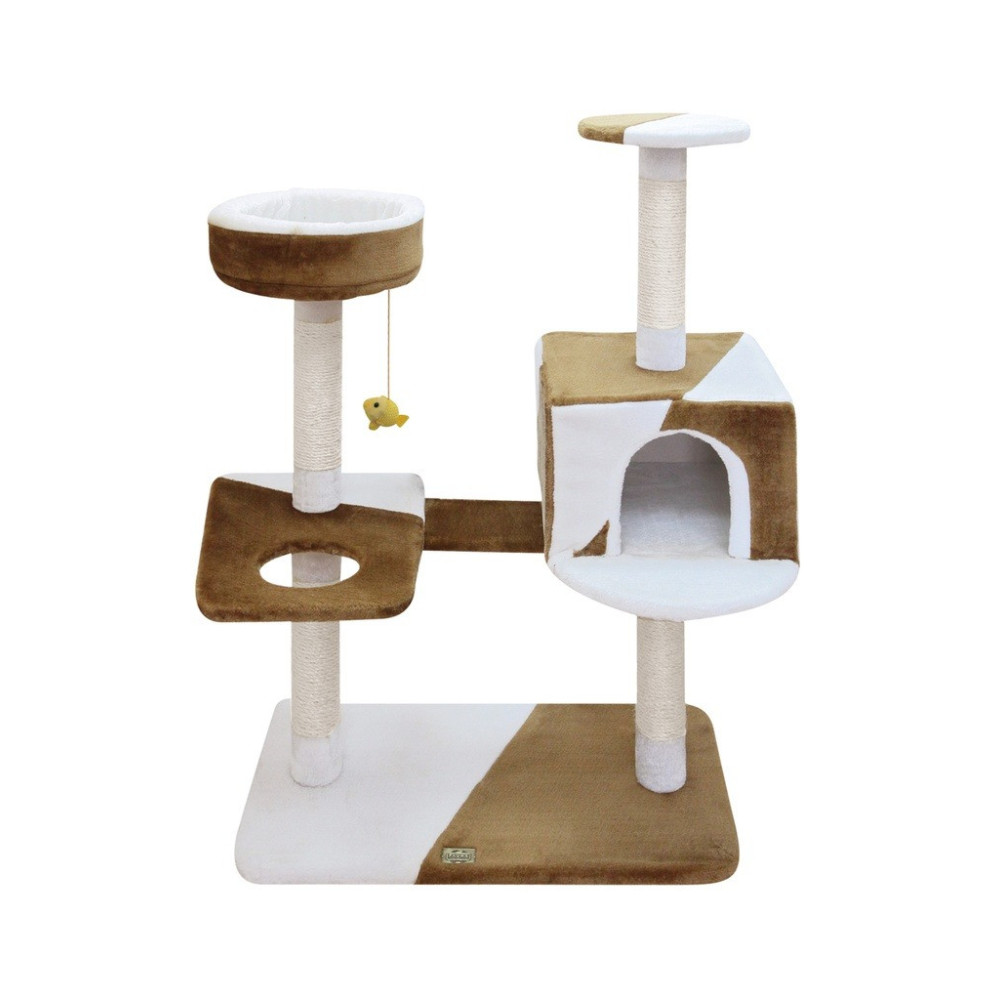 Fauna Camila Cat Pole, Brown And White, 74 x 40 x 105Cm