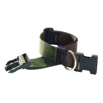 Bobby Camouflage Nylon Dog Collar Trendy And Unique, Large, Khaki