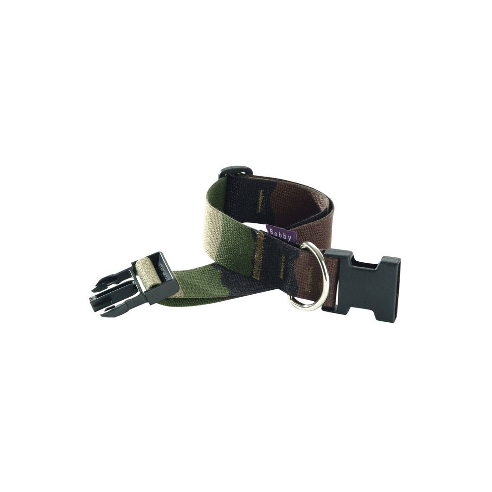 Bobby Camouflage Nylon Dog Collar Trendy And Unique, Medium, Khaki