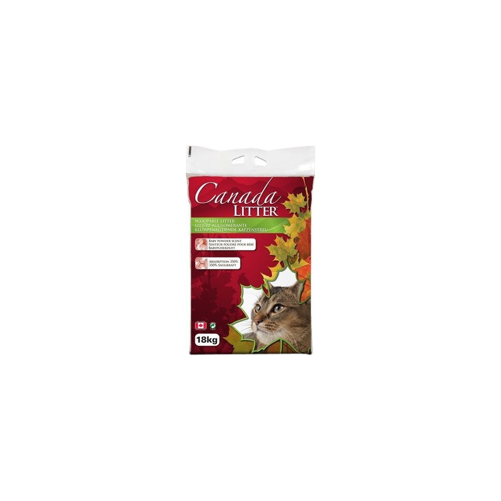 Canada Litter Scoopable Clumping Baby Powder Cat Litter, 18 Kg