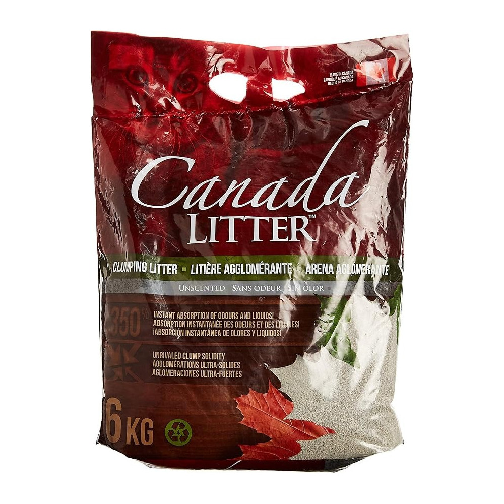 Canada Litter Instant Absorption Of Odours And Liquids, Unscented, 6Kg