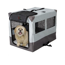 Midwest Canine Camper Double Door Soft Sided Crate, 30 Inch, Grey