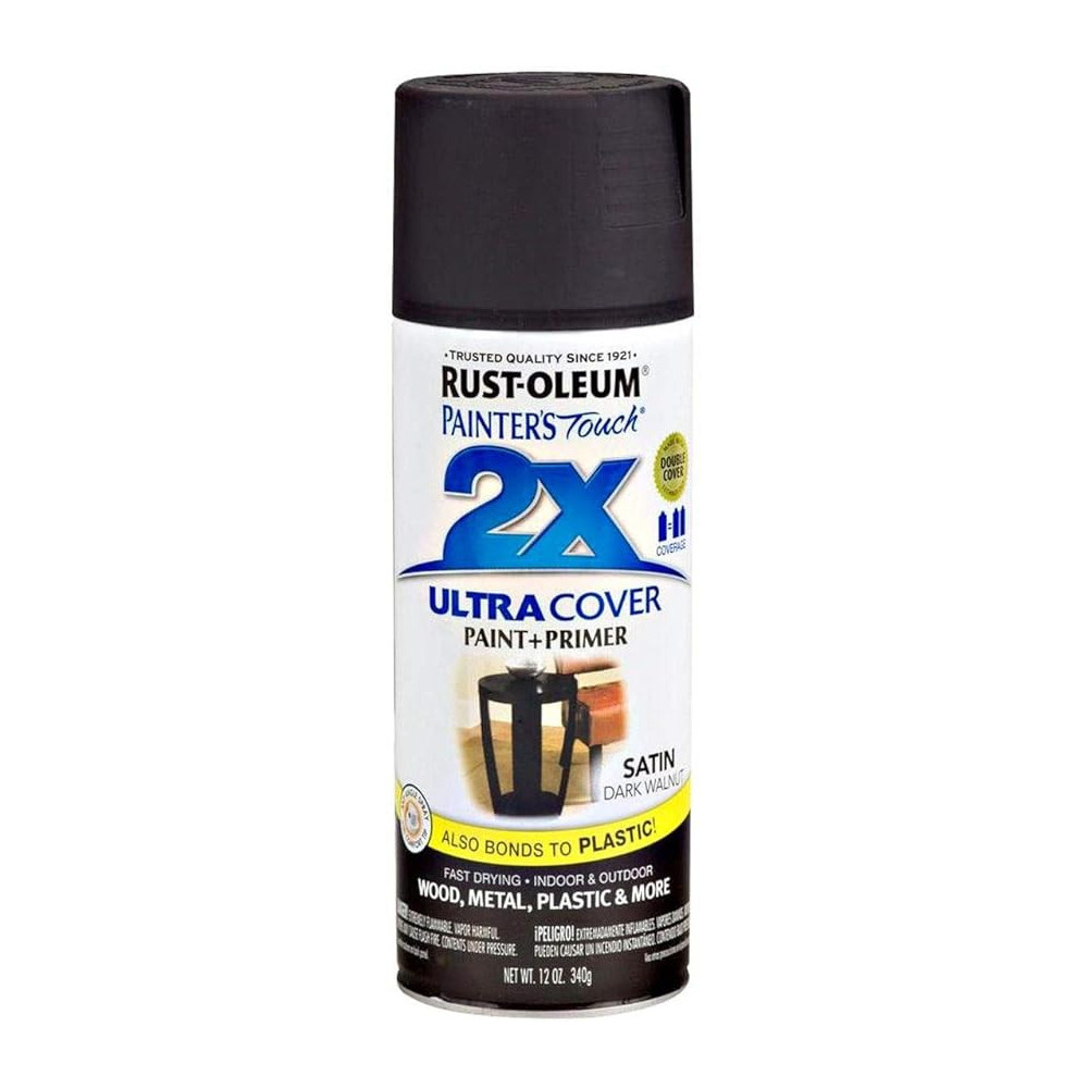 Rust Oleum Painters Touch 2 X Ultra Cover Paint Plus Primer, Satin Dark Walnut