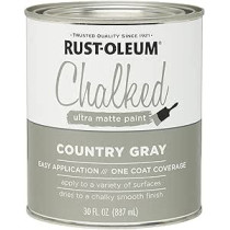 Rust Oleum Chalked Ultra Matte Paint 887ml, Country Grey