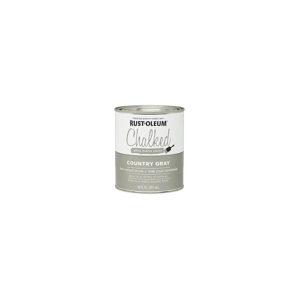 Rust Oleum Chalked Ultra Matte Paint 887ml, Country Grey