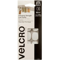 Velcro Superior Hold Adhesive White Dots Sticker, 10 count