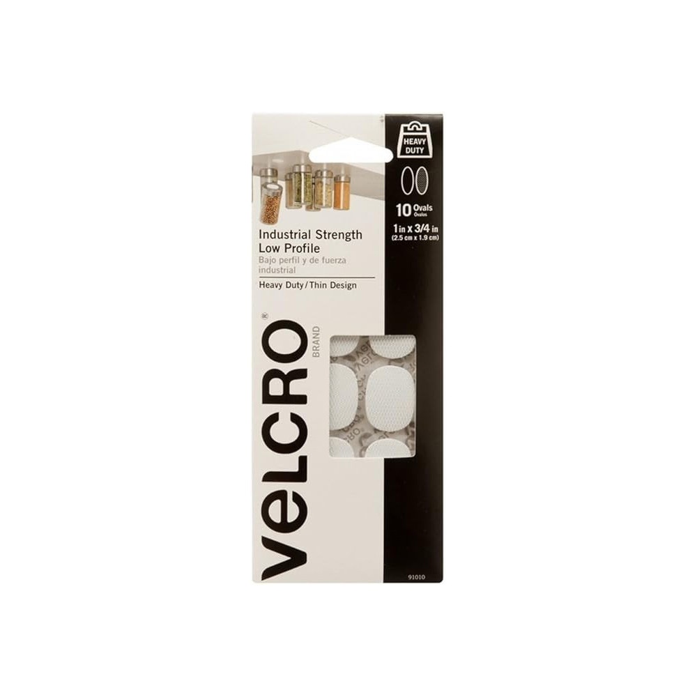 Velcro Superior Hold Adhesive White Dots Sticker, 10 count