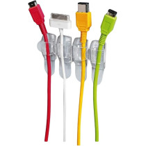 Command Plastic Round Wire Clips Clear Strips, Pack Of 4
