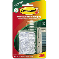 Command Damage Free Outdoor Light Clips, Clear