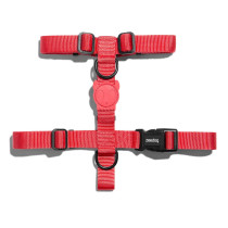 Zee.Dog Neon Coral H-Harness, Lightweight And Durable, Large