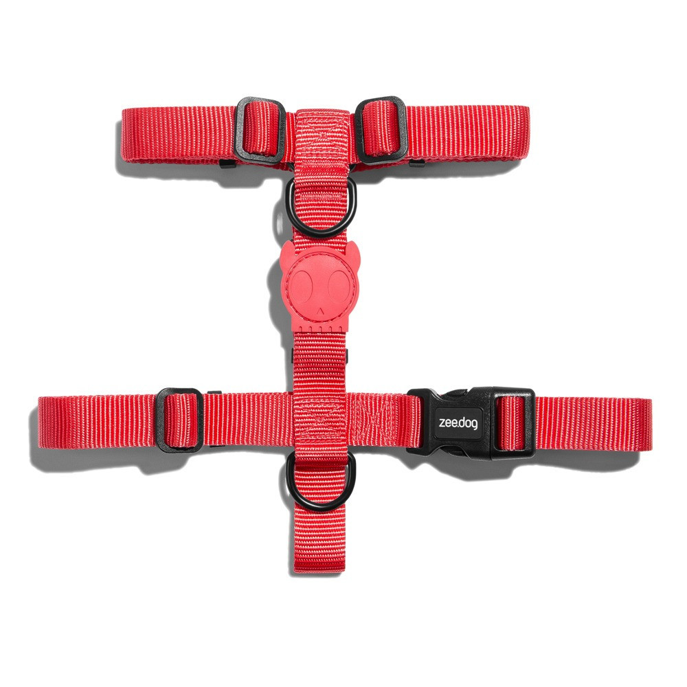 Zee.Dog Neon Coral H-Harness, Lightweight And Durable, Medium