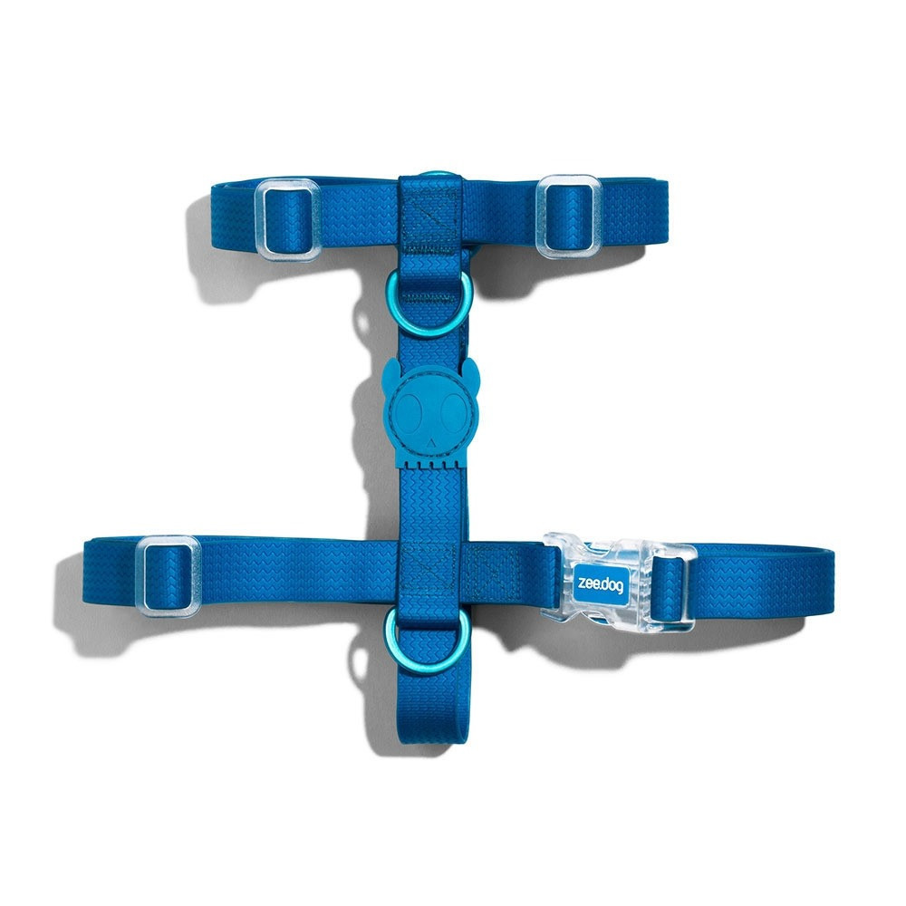 Zee.Dog Neopro Blue H-Harness For Dog, Durable, Medium