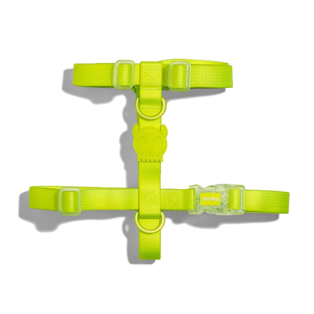 Zee.Dog Neopro Lime H-Harness For Dog, Durable, Medium