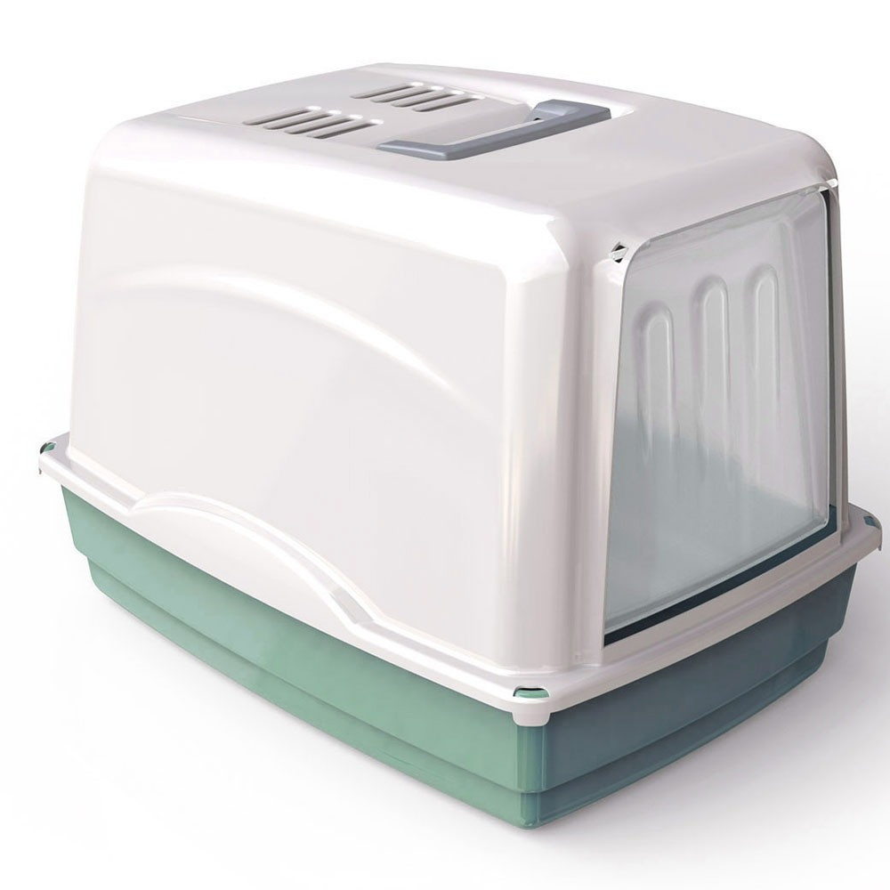 Georplast Vicky Cat Litter Box, 54 x 39 x 39h, Green
