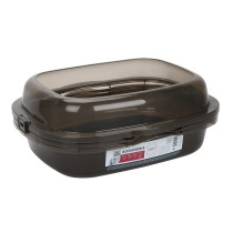 M-Pets Alexandria Cat Litter Tray, L46 x W40 x H18 cm, Grey