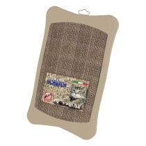 Georplast Bill Cat Cardboard Scratcher With Plastic Rim, 43 x 26 x 3cm, Beige