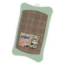 Georplast Bill Cat Cardboard Scratcher With Plastic Rim, 43 x 26 x 3cm, Green