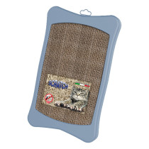 Georplast Bill Cat Cardboard Scratcher With Plastic Rim, 43 x 26 x 3cm, Light Blue