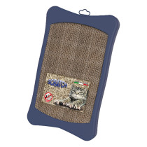Georplast Bill Cat Cardboard Scratcher With Plastic Rim, 43 x 26 x 3cm, Navy Blue