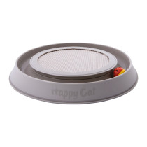 Georplast Happy Cat Cardboard Scratcher And Toy, 41 x 38 x 5cm, Grey