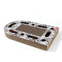 M-Pets Freestyle Cat Cardboard Scratcher, Black And White (50 x 30 – 6 cm)