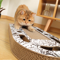 M-Pets Freestyle Cat Cardboard Scratcher, Black And White (50 x 30 – 6 cm)