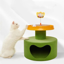 FOFOS Cake Cat House Scratcher Toy With Balls Durable, Green
