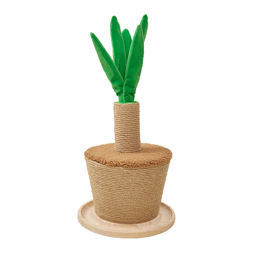 FOFOS Plant Pot Cat Scratcher Durable, Light Brown/Green