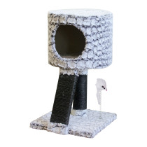 M-Pets Snake Api Cat House Scratcher Tree, White/Black, L30 x W30 x H52cm