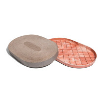Zee.Cat Citrus Cat Scratcher Pad Made From 100 Percentage Recyclable Cardboard