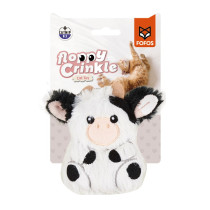 FOFOS Cow Floppy Crinkle Cat Toy And Kitten Toys For Playful Cats And Kittens, White/Black