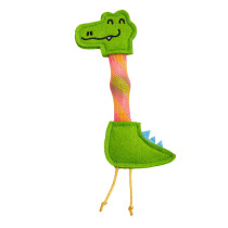 FOFOS Flick Tube Crocodile Cat Toy US Grade Catnip And Bell Inside, Cat Toys and Kitten Toys, Green