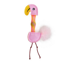FOFOS Flick Tube Flamingo Cat Toy US Grade Catnip And Bell Inside, Cat Toys and Kitten Toys, Pink