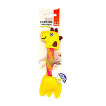 FOFOS Flick Tube Giraffe Cat Toy US Grade Catnip And Bell Inside, Cat Toys and Kitten Toys, Yellow