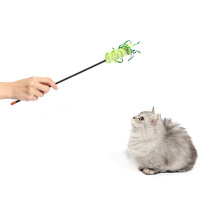 FOFOS Moving Caterpillar Cat Wand Cat Toy, Green