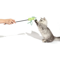 FOFOS Moving Caterpillar Cat Wand Cat Toy, Green