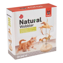 FOFOS Natural Wobbler Cat Toy For Big Cats And Kittens, 14 x 14 x 25cm, Beige