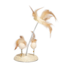 FOFOS Natural Wobbler Cat Toy For Big Cats And Kittens, 14 x 14 x 25cm, Beige