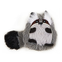 FOFOS Raccoon Floppy Crinkle Cat Toy For Big Cats And Kittens, Grey